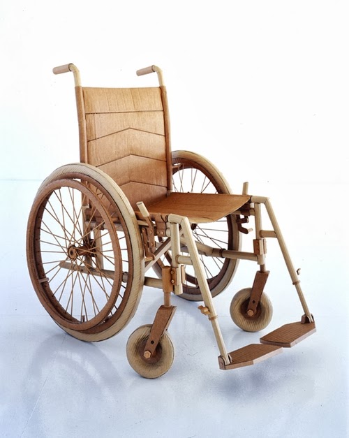 12-Wheel-Chair-Life-Size-Chris-Gilmour-Cardboard-Sculptures-www-designstack-co