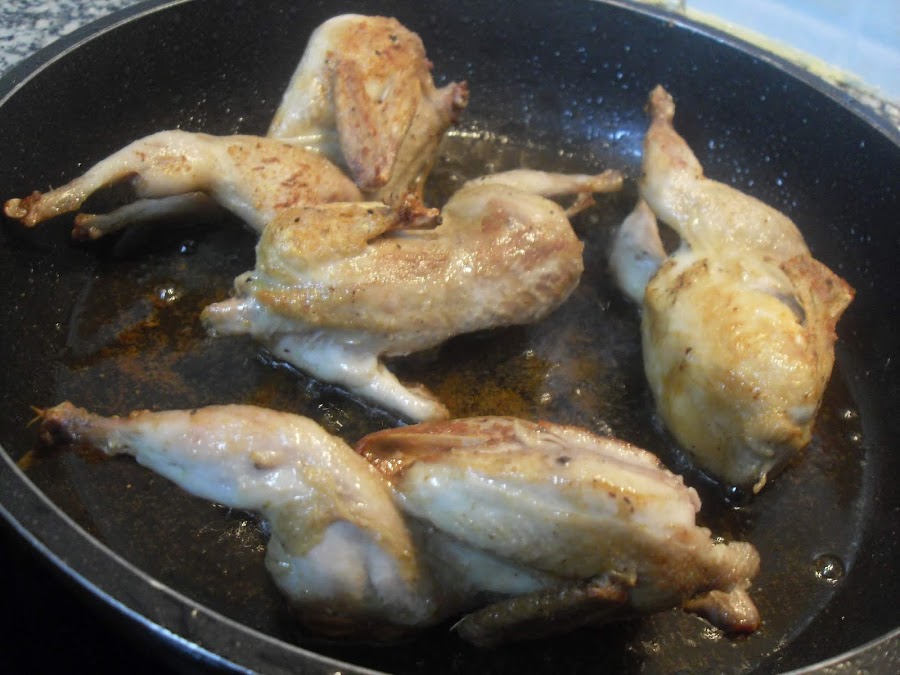 Dorando las codornices.