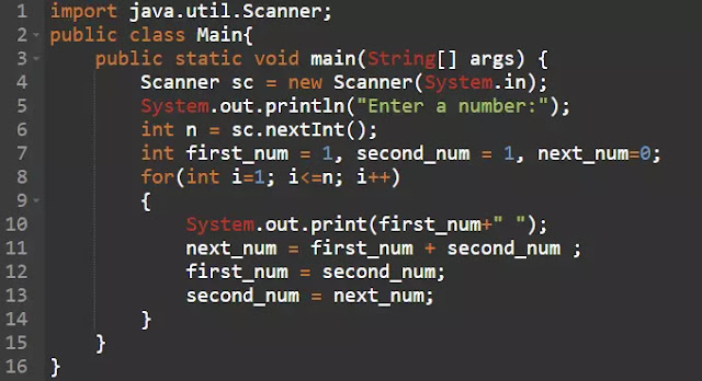 Print Fibonacci series upto n terms