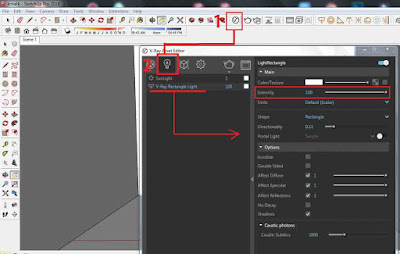 Rectangle Light di Vray 3.6 for Sketchup Rectangle Light di Vray 3.6 for Sketchup