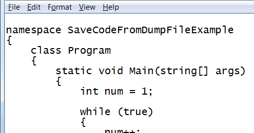 Yonatan Fedaeli: How to: Extract code from a dump file