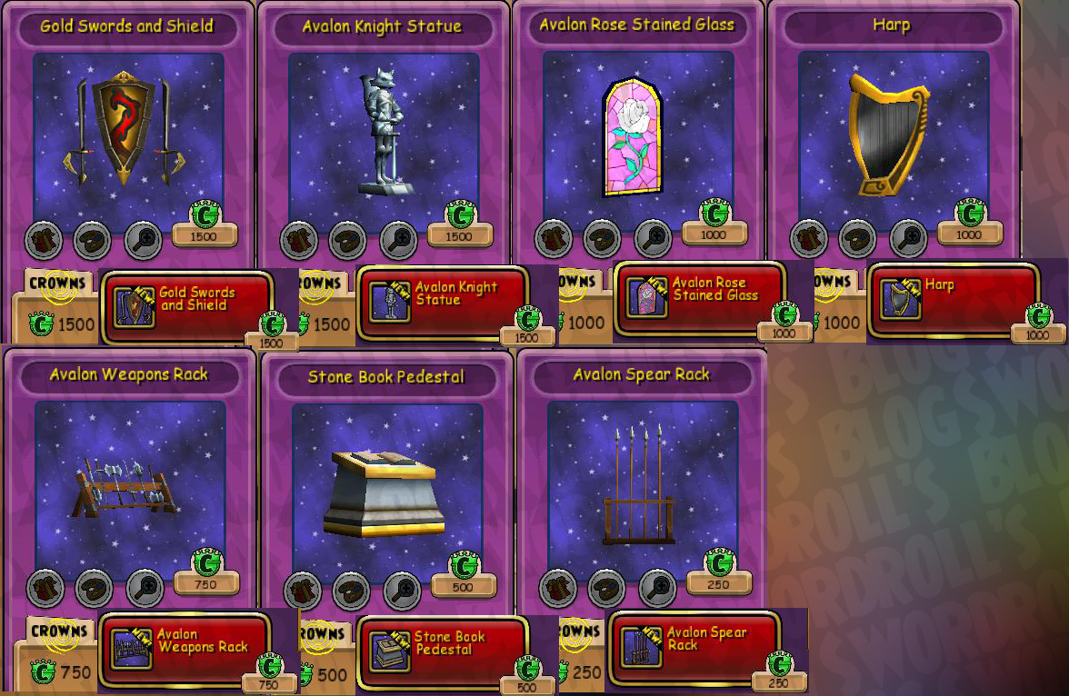 Wizard101 US and UK Updates Furniture, Housing, and Packs
