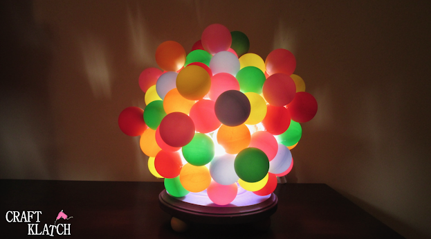 Learn how to make fun, easy and inexpensive dorm room decor with this colorful lamp that looks like a bunch of gum balls! #diy #craft #roomdecor #dormdecor #howto #kidsroom #kidsroomdecor #fundecor #lampdiy #lampdecor #lampcraft #lampproject #howto | How to make a lamp | home decor | room decor #roomdecor #homedecor