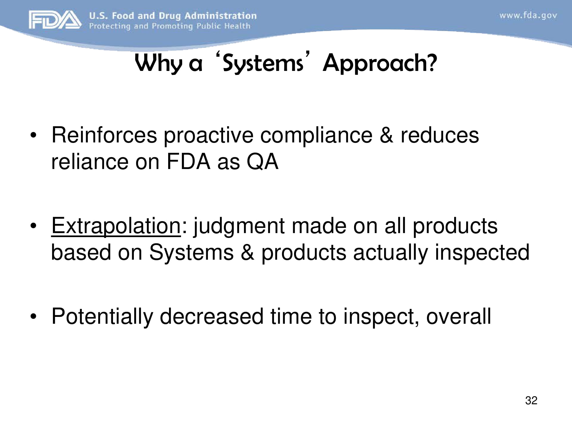 FDA Approaches to GMP Inspection Guidelines