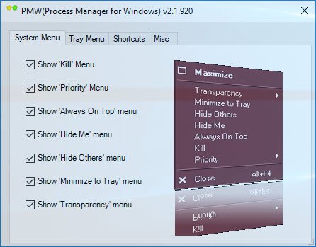 Windows用のプロセスマネージャー
