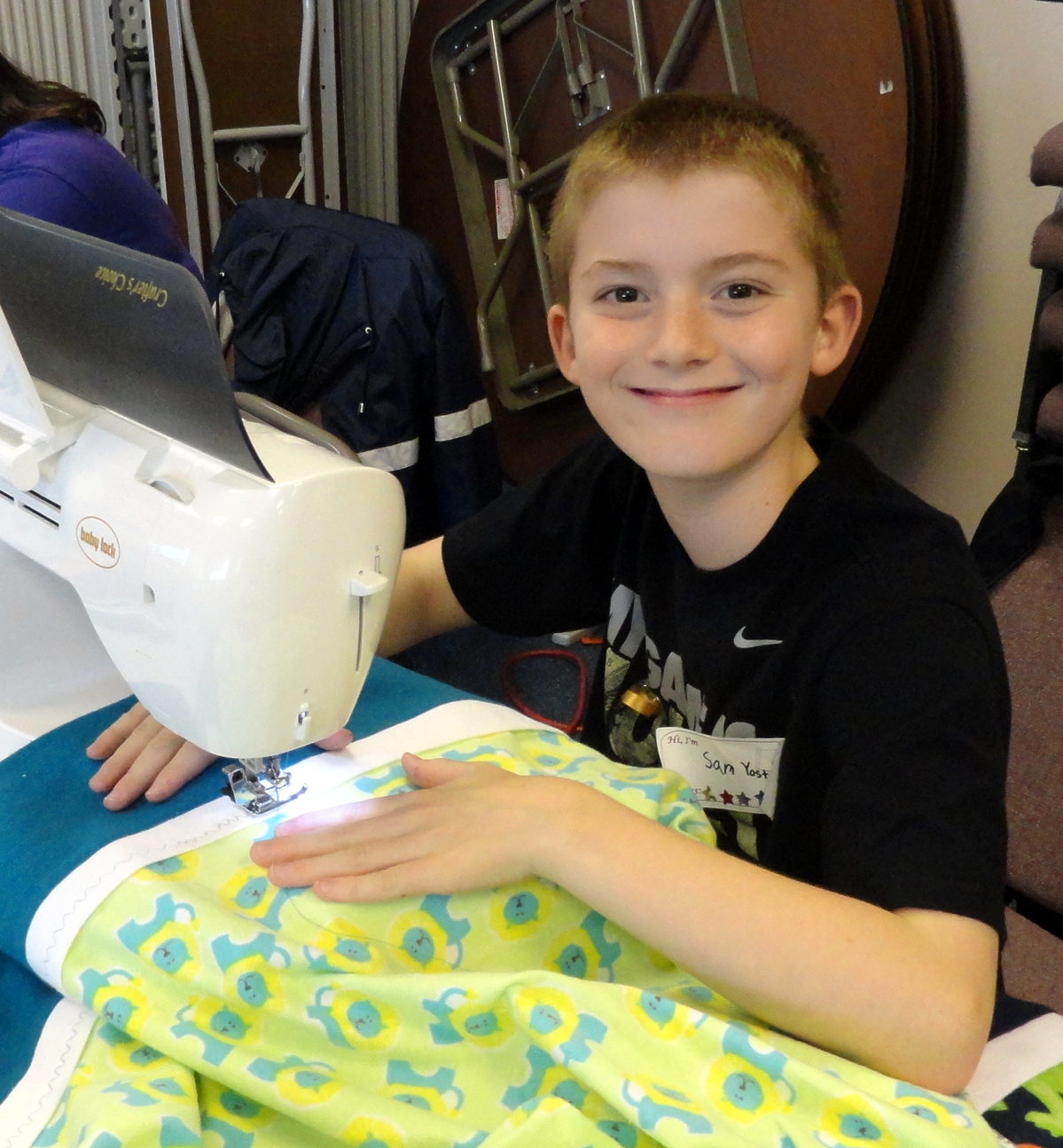Sewing pillowcases for kids with cancer