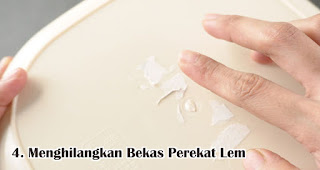 Menghilangkan Bekas Perekat Lem merupakan manfaat lain hand sanitizer