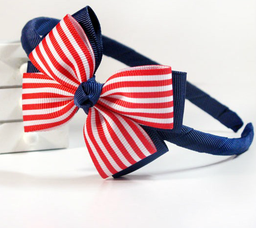 MyBabyHelper - Baby product: Korean Handmade Headband - Navy Stripes