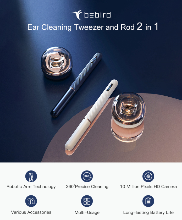 Bebird N3 Pro: Ear Cleaning Tweezer and Rod 2-in-1 Bebird N3 Pro: Ear Cleaning Tweezer and Rod 2-in-1