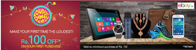 Ebay Get Rs.100 Off On Rs.110 Or More 