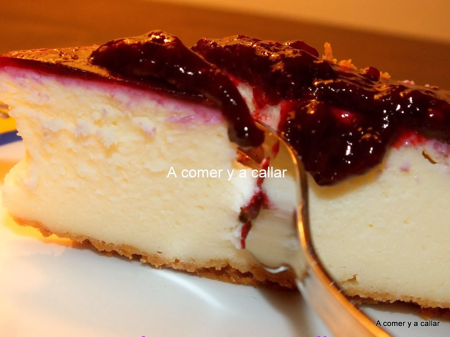 A comer y a callar NEW YORK CHEESE CAKETARTA DE QUESO PASO A PASO