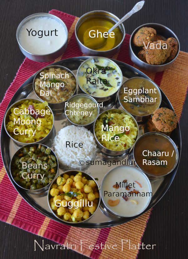 Veggie Platter 'Andhra' Style Dasara Thaali