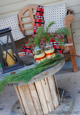Cozy Adirondack Christmas Porch
