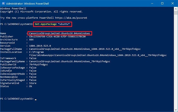 Get Appxpackage WSL Windows 10 Get_Appxpackage_WSL_Windows_10