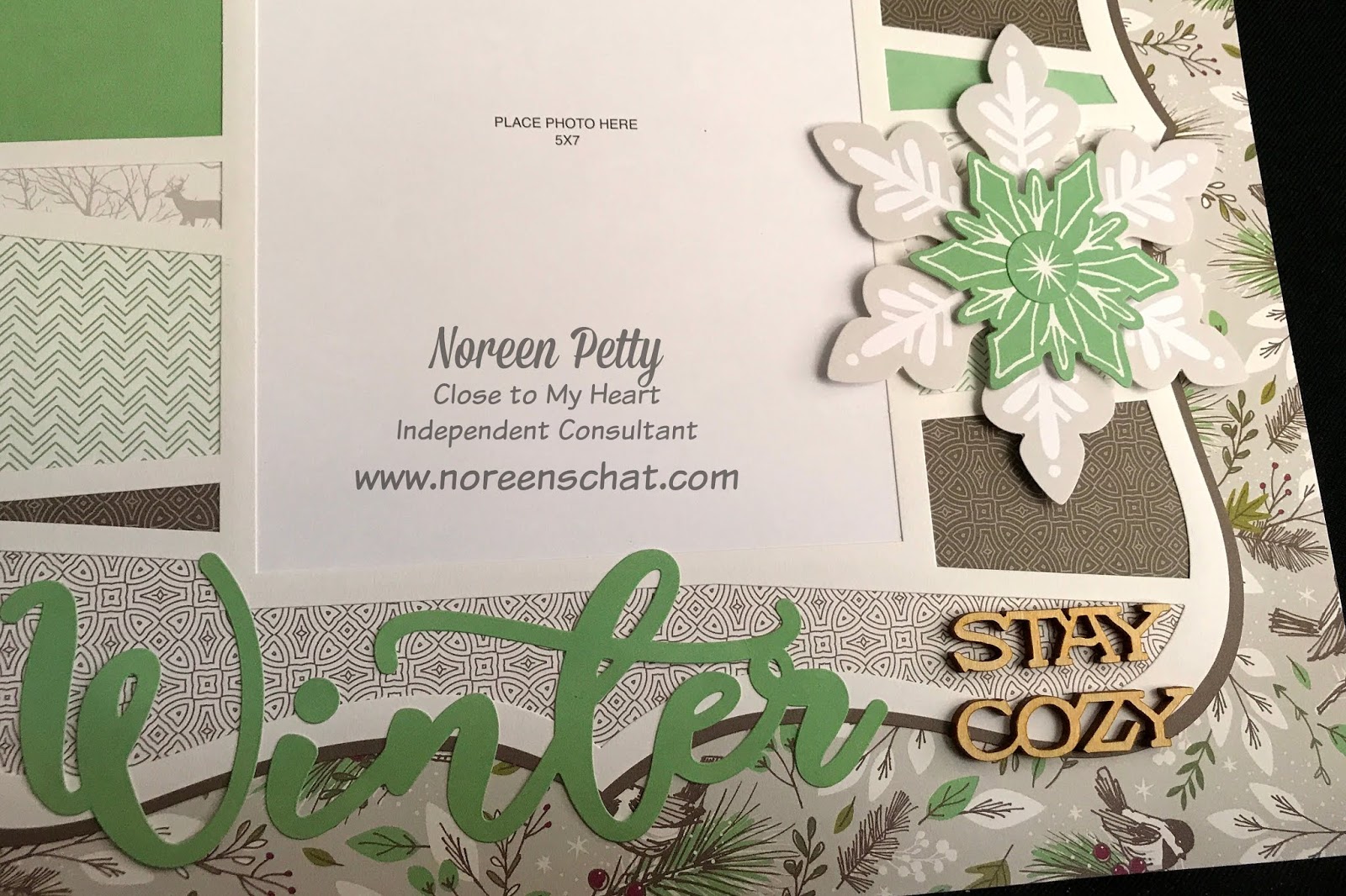 Noreen S Scrap N Chat Ctmh Spruced Up Winter Stay Cozy Scrapbook Page