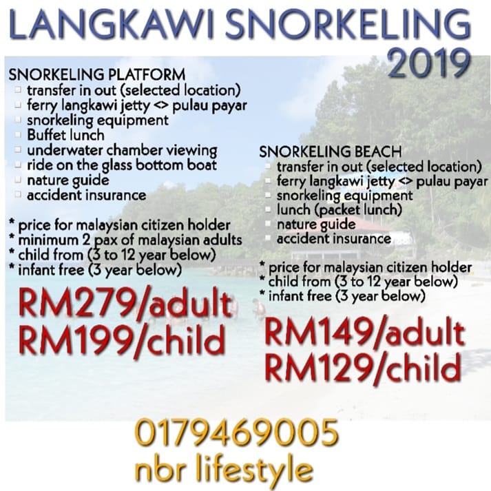 PAKEJ PERCUTIAN PULAU LANGKAWI 2019 SNORKELING PACKAGE