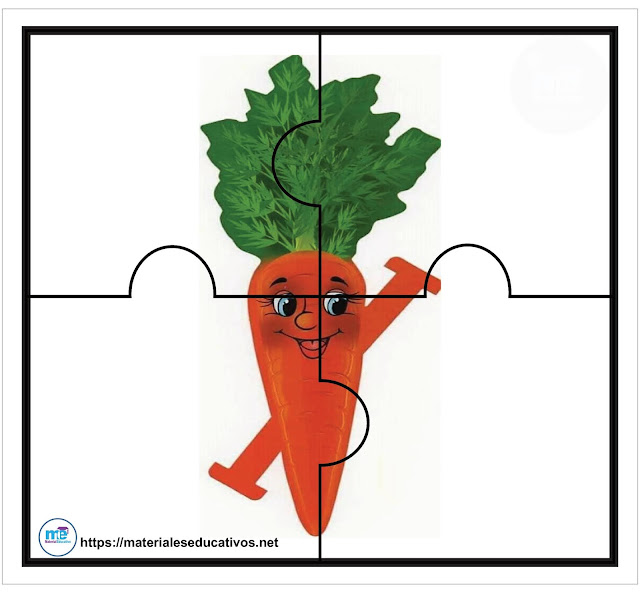 ROMPECABEZAS DE ALIMENTOS PARA NIÑOS