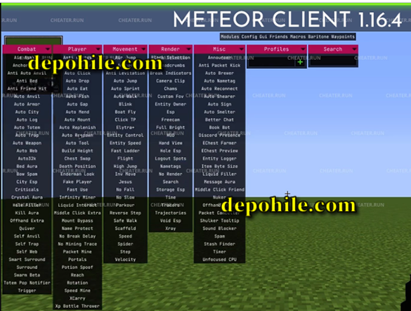 Minecraft 1.16.4 Bedava Meteor Client En İyi Hile İndir 2021