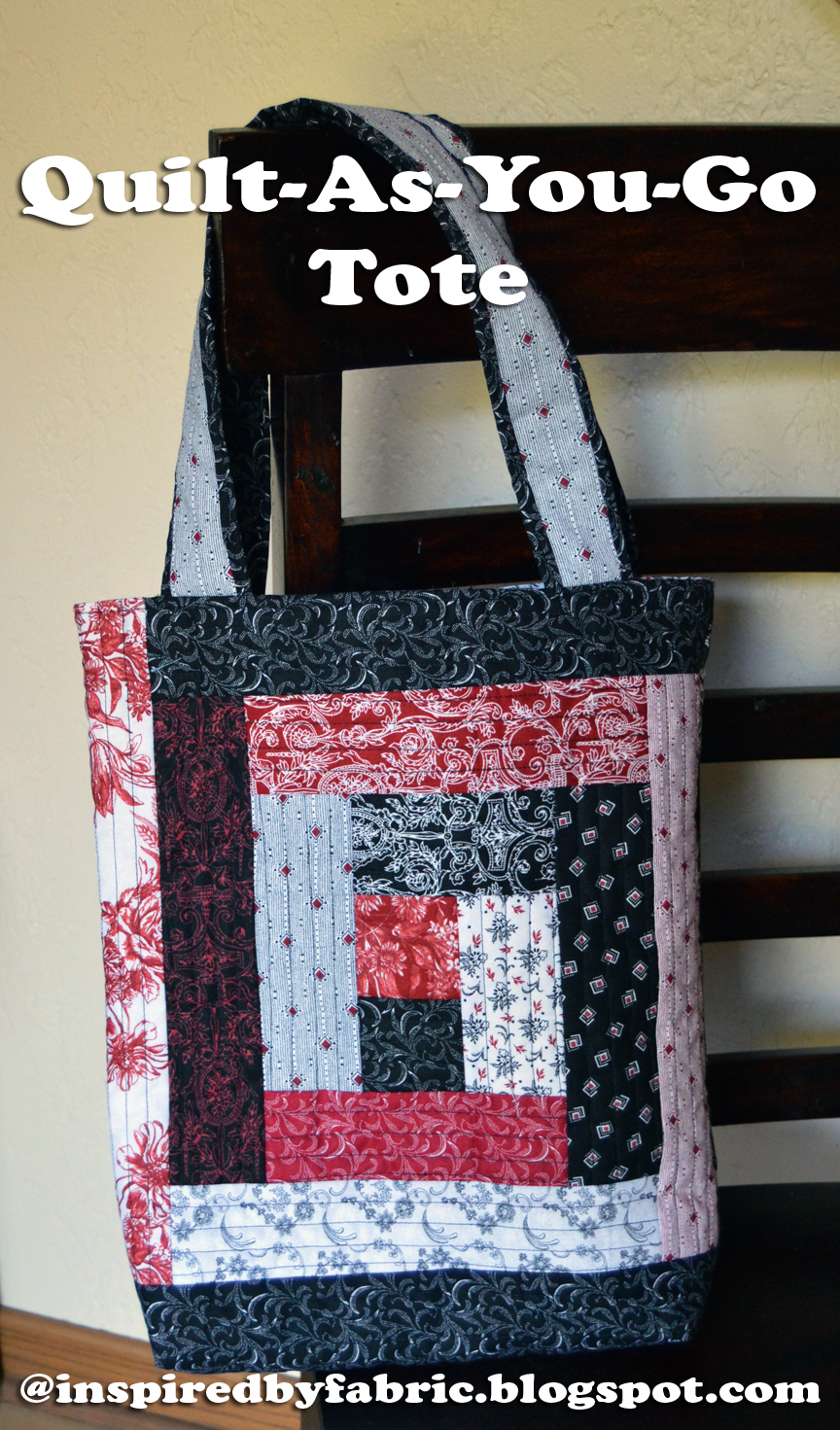 Inspired by Fabric Summer of Sewing QuiltAsYouGo Tote