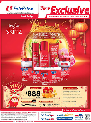 NTUC FairPrice Eversoft Skinz Win $888 Cash Promotion 03 - 16 January