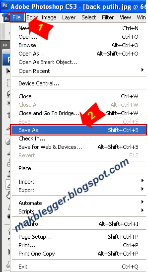 Cara Save Hasil Editan Photoshop