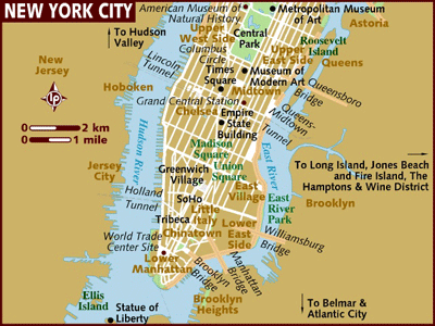 new york city map manhattan | Art in World
