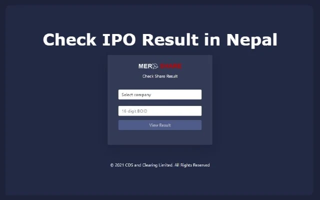 Check view IPO result online