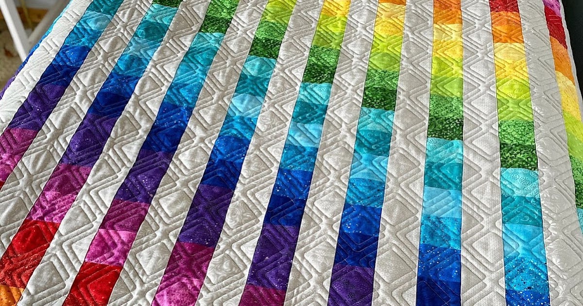 Busy Hands Quilts Easy Bargello Quilt Pattern the Rainbow and Gray