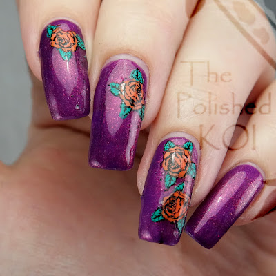 Illyrian Polish Illusive floral nail art