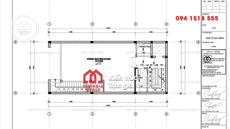 Bản vẽ thiết kế nhà phố mặt tiền 6m phong cách tân cổ điển - Mã số NP1335 - Ảnh 2