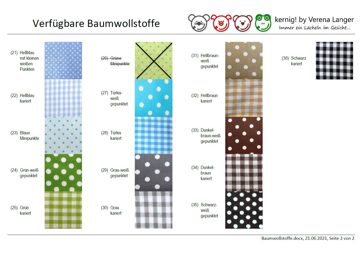Aktuelle Stoffe kernig! Blog