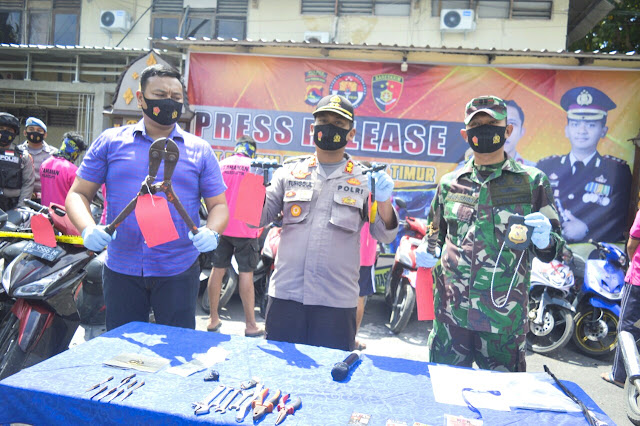 Bulan Juli, Kapolres Lotim ringkus 7 pelaku kriminal dan amankan BB 24 motor Bulan Juli, Kapolres Lotim ringkus 7 pelaku kriminal dan amankan BB 24 motor
