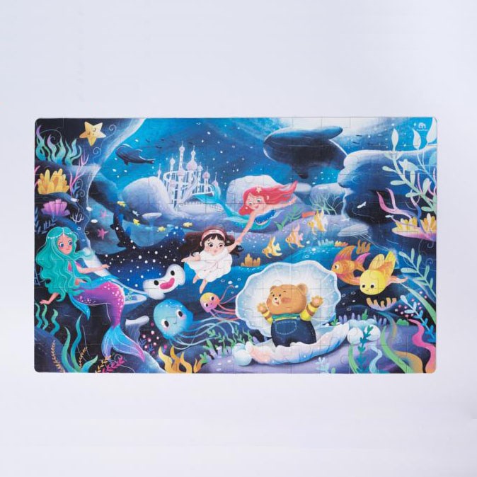 Đồ Chơi Xếp Hình Nàng Tiên Cá – Fantasy Puzzle Deep Deep Blue Dành Cho Bé Gái Trên 4 Tuổi