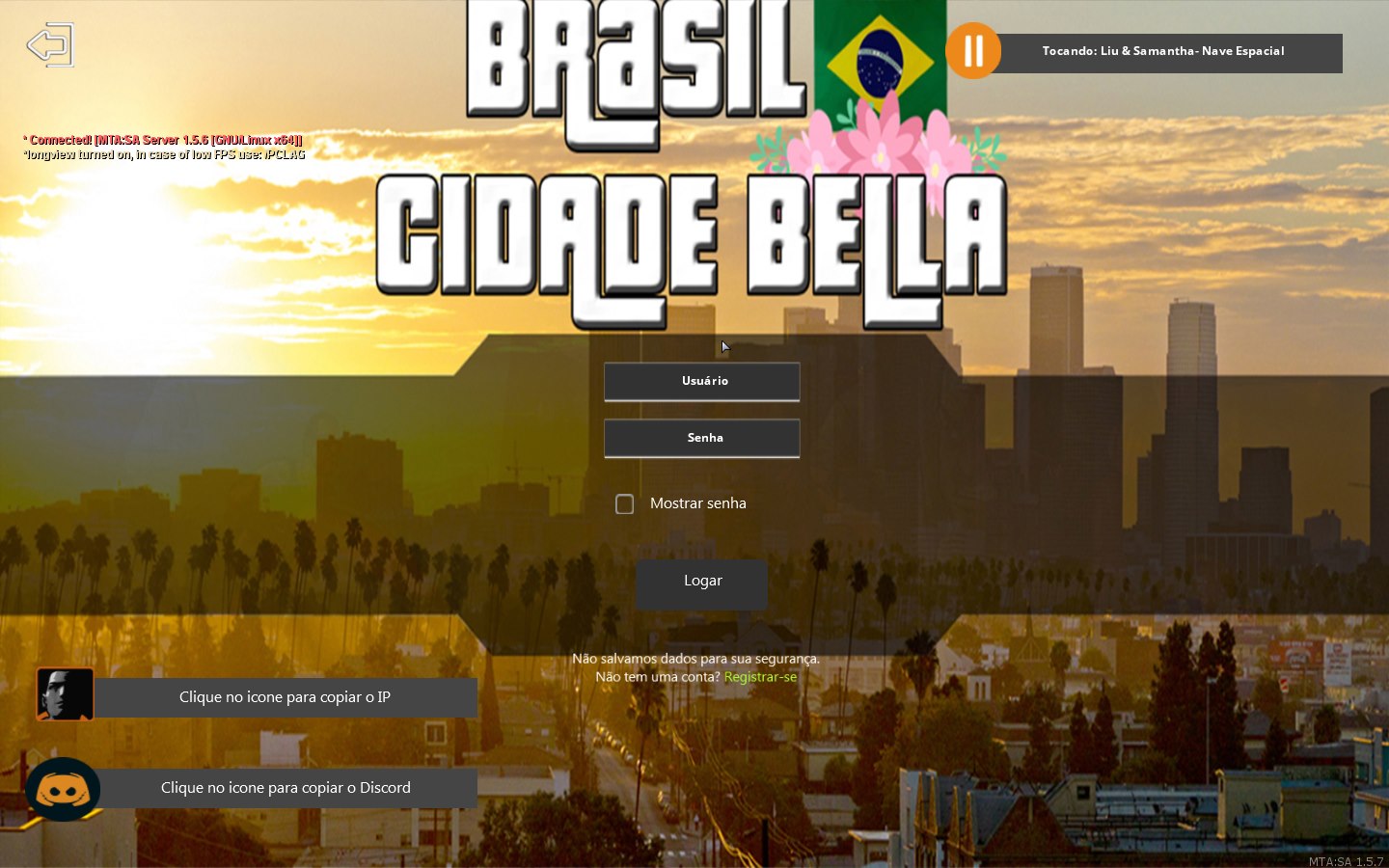 DashBoard RolePlay V2 - MTA Brasil