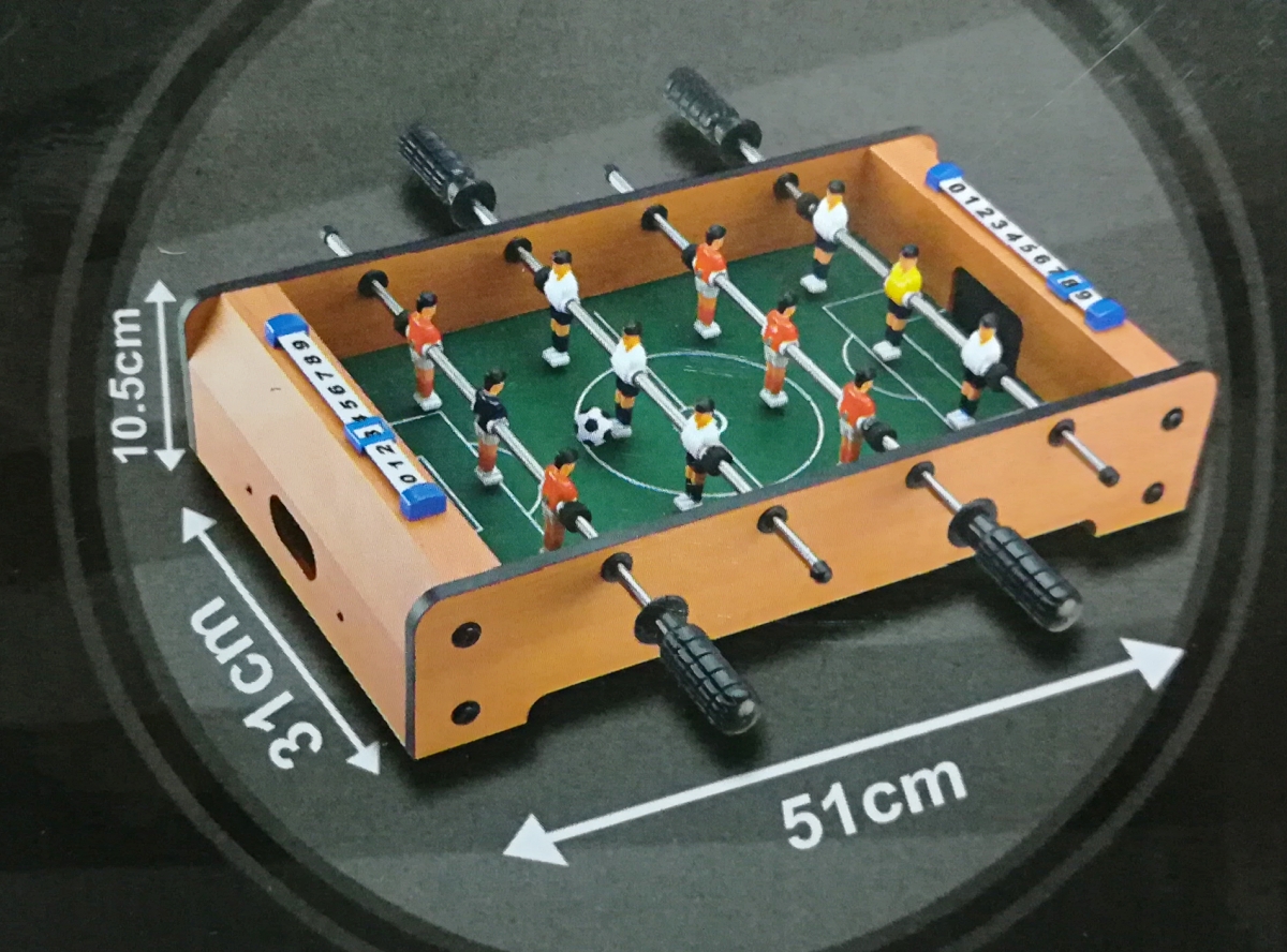 BongBongIdea Wood 20" Tabletop Soccer Game Foosball Football Table