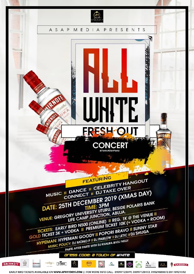 All white fresh out concert life camp Abuja 