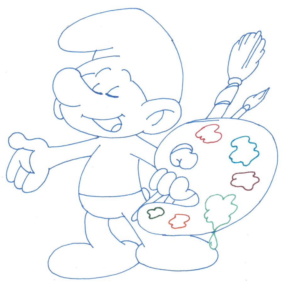 4-painter-smurf-coloring-pages-disney-coloring-pages