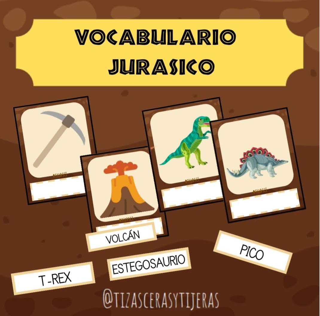 Vocabulario de los dinosaurios.