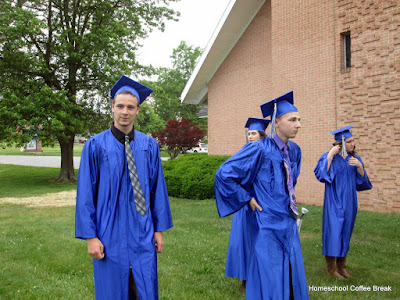 From the High School Lesson Book - Graduation on Homeschool Coffee Break @ kympossibleblog.blogspot.com - What our group's commencement exercises are like, and a little history about some grad traditions