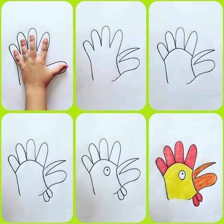 EL RINCÓN DE LOS PEQUES: Dibujamos animales con la palma de la mano
