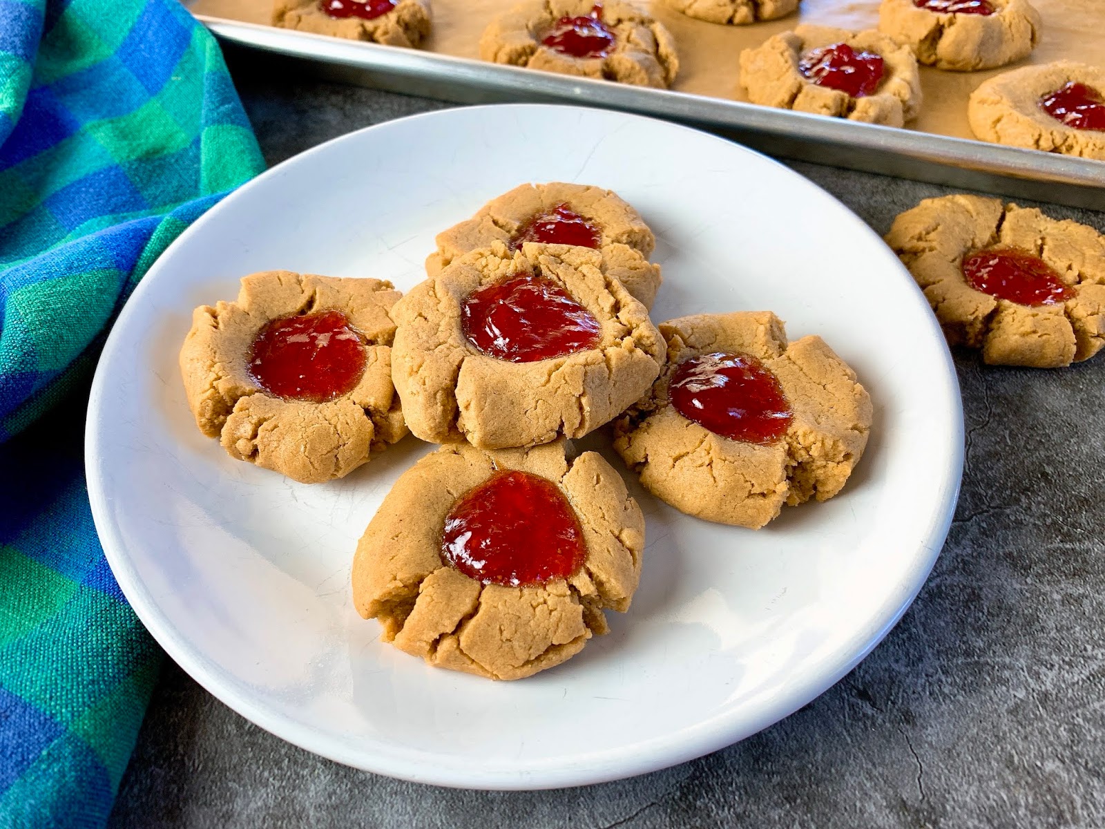 Flourless Peanut Butter and Jelly Cookies