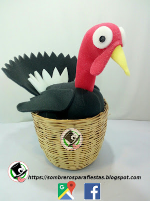 sombrero de pavo crazy turkey hat