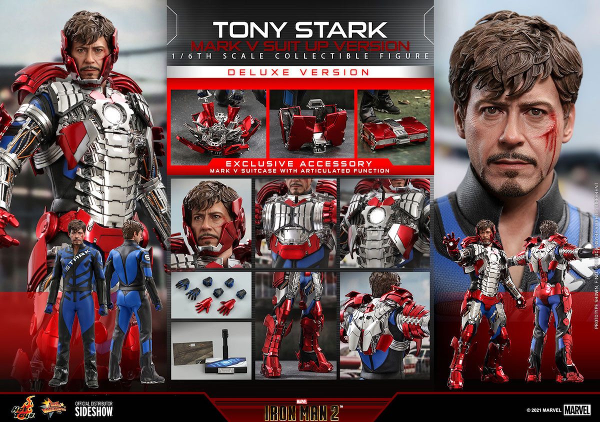Hot Toys revela o incrível colecionável "Tony Stark Iron Man Mark V Suit Up"