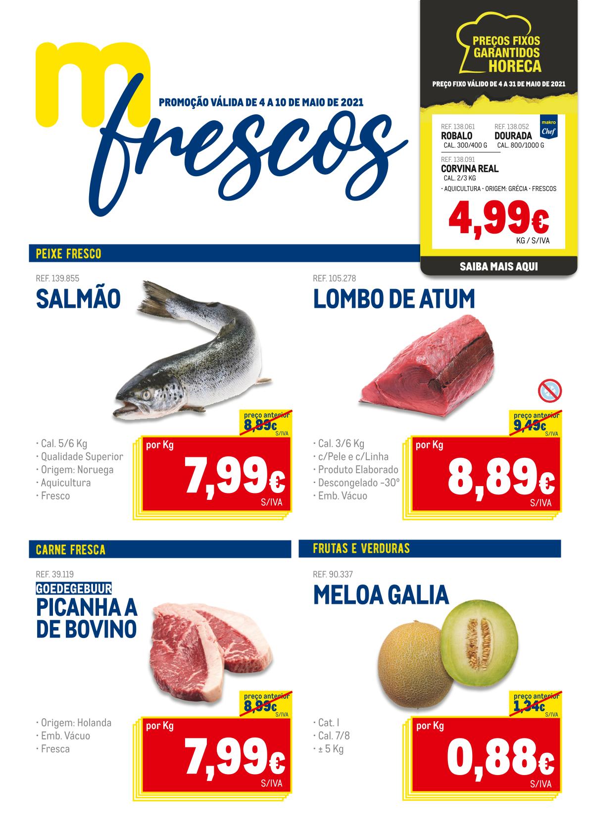 Folheto MAKRO "M Frescos" numa escolha selecionada até 10 de maio
