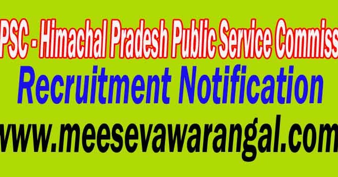 HIMACHAL PRADESH PUBLIC SERVICE COMMISSION himachal pradesh public service commission: