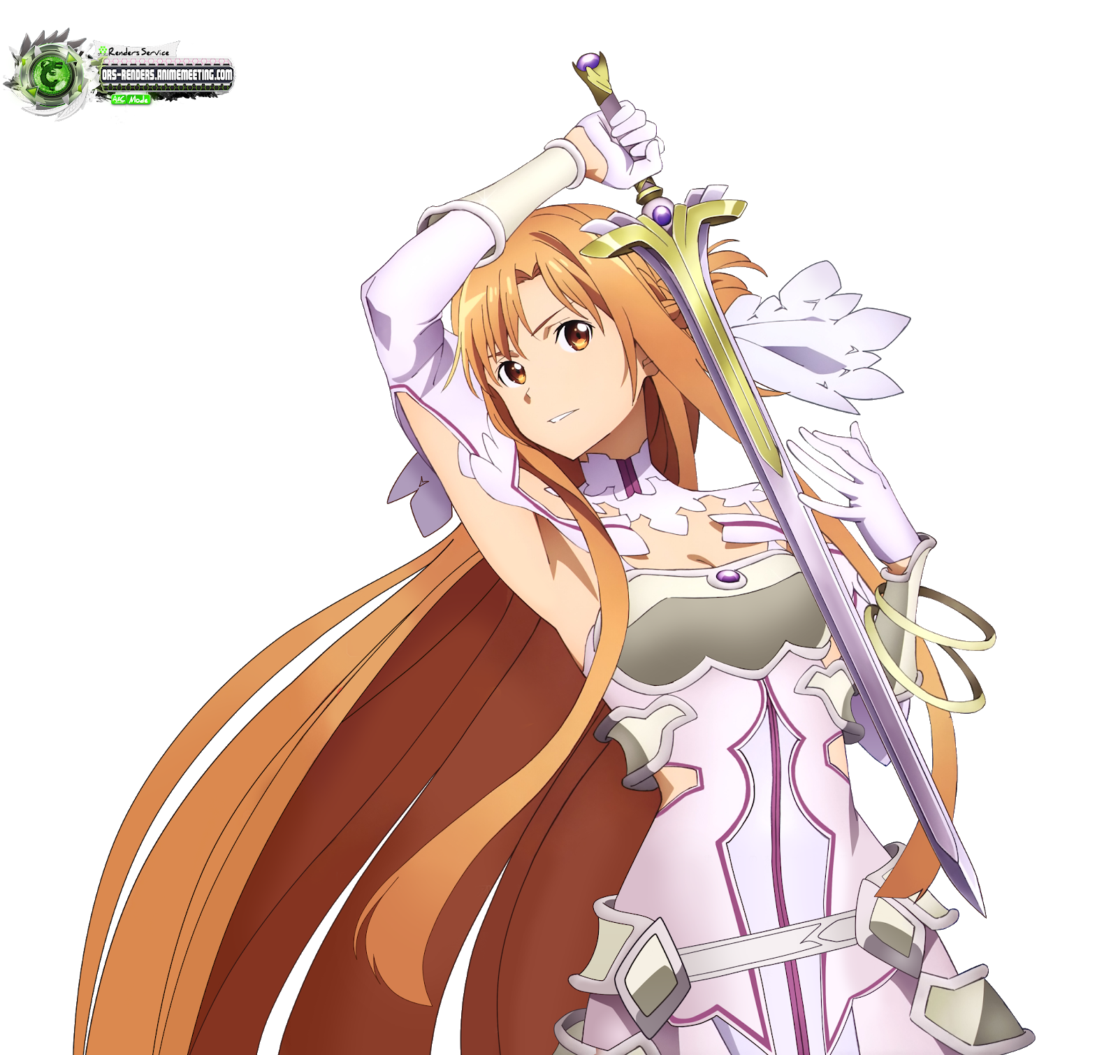 Sword Art OnlineAsuna Stacia Kakoii Sword Pose HD Render ORS Anime