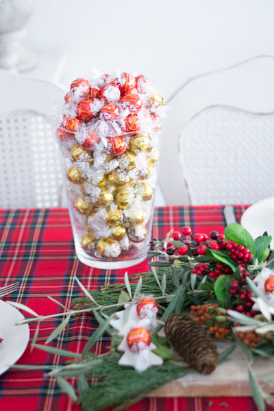 Centro de Mesa Navidad con bombones Lindor