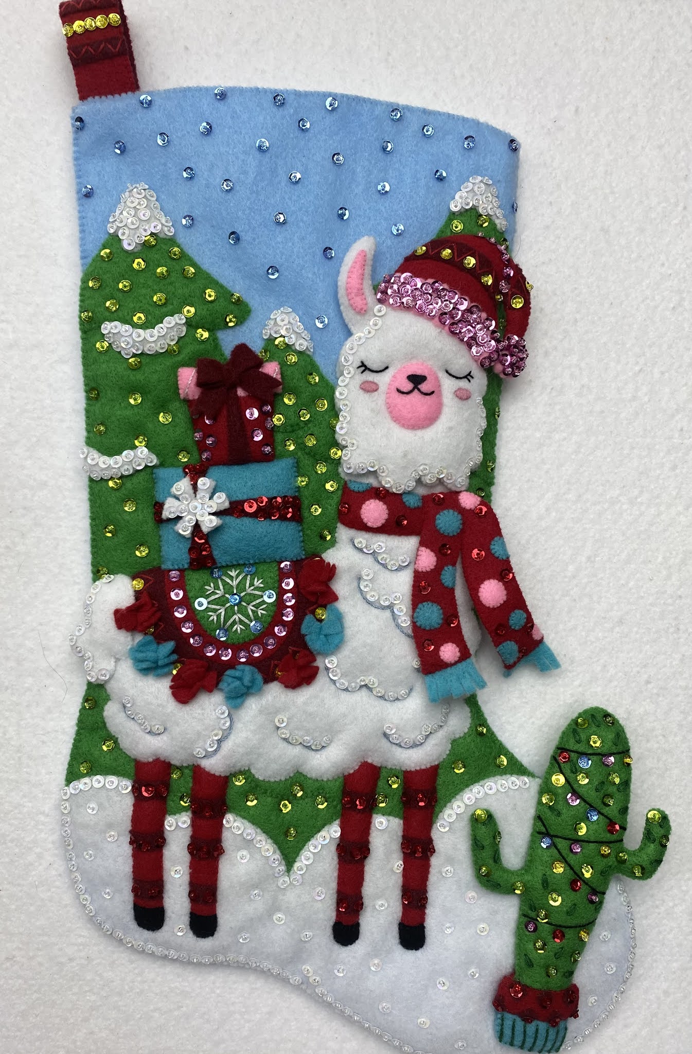 Bucilla Felt Applique Holiday Christmas Stocking Kit,COWBOY SANTA