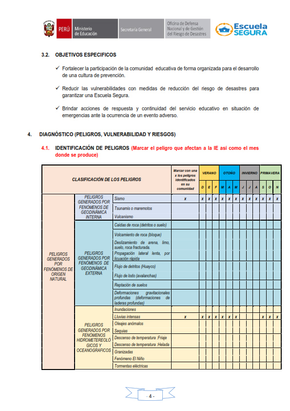 plan de gestion y riesgos