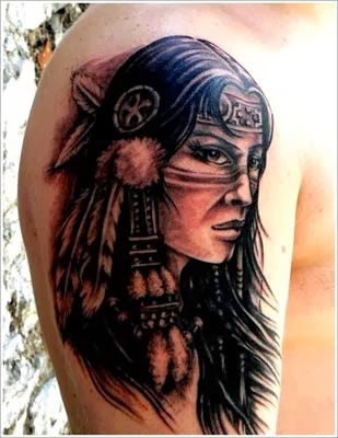 Tattoos de indias no braço